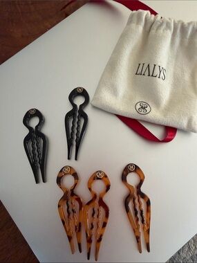 Women’s Hair Fork Set — Black & Tortoiseshell Hair Pins